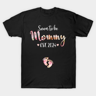 Soon To Be Mommy Est 2024 For Mom T-Shirt